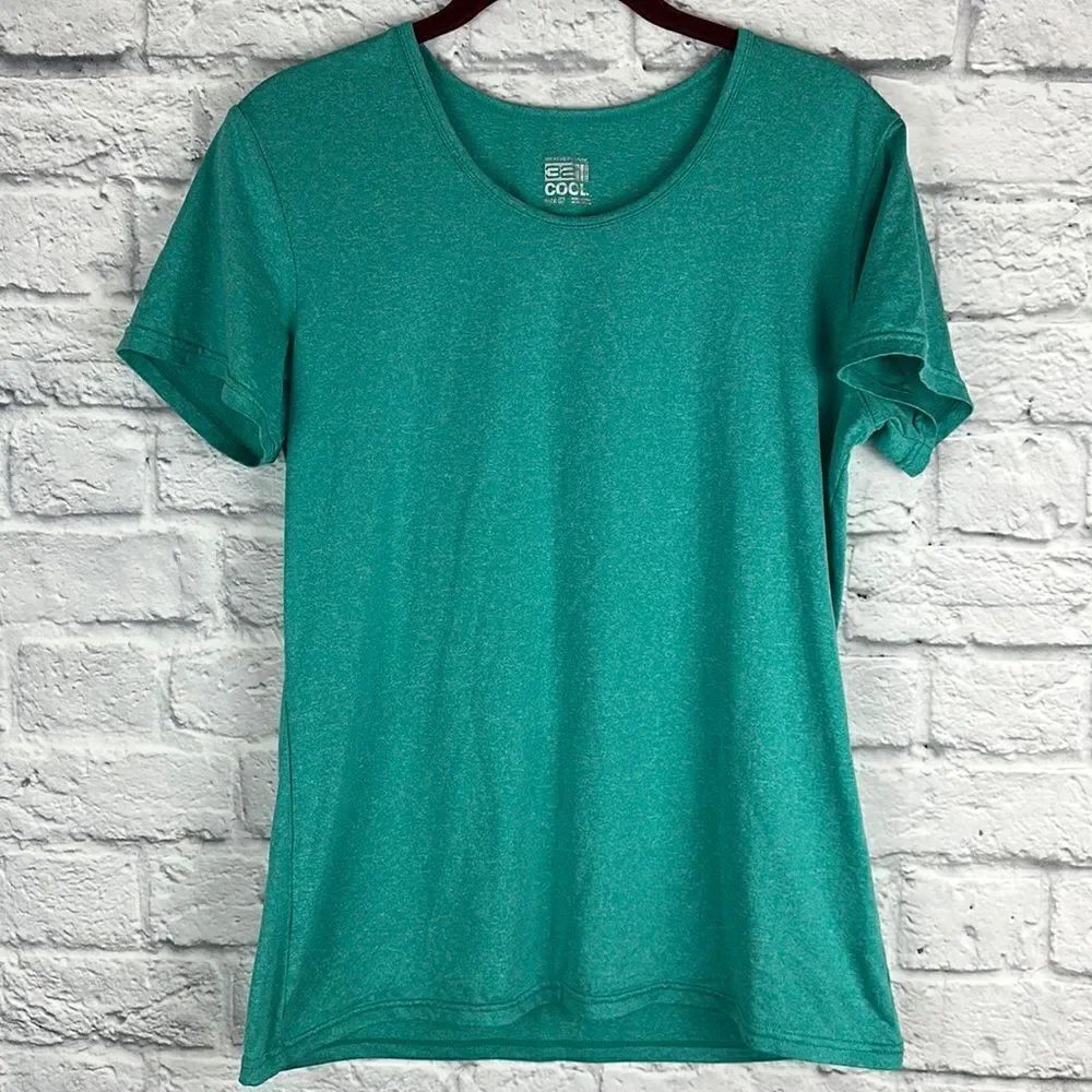 32 Degrees Short Sleeve Green Top Size Large